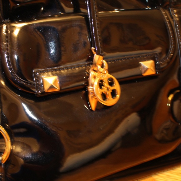 IMAN black designer faux leather bag - Picture 4 of 8